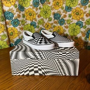 Vans x END collaboration slip on leather shoes